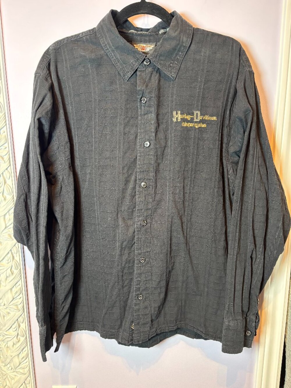 Vintage Harley Davidson Long Sleeve Button Up Size XL